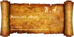 Menczel Abod névjegykártya